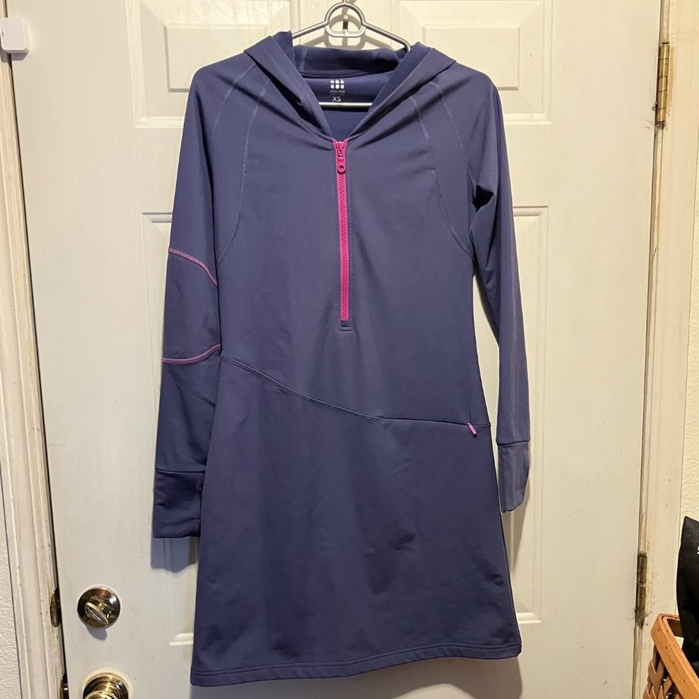 Title Nine Hooded Dress, Color Purple, Size X-Small